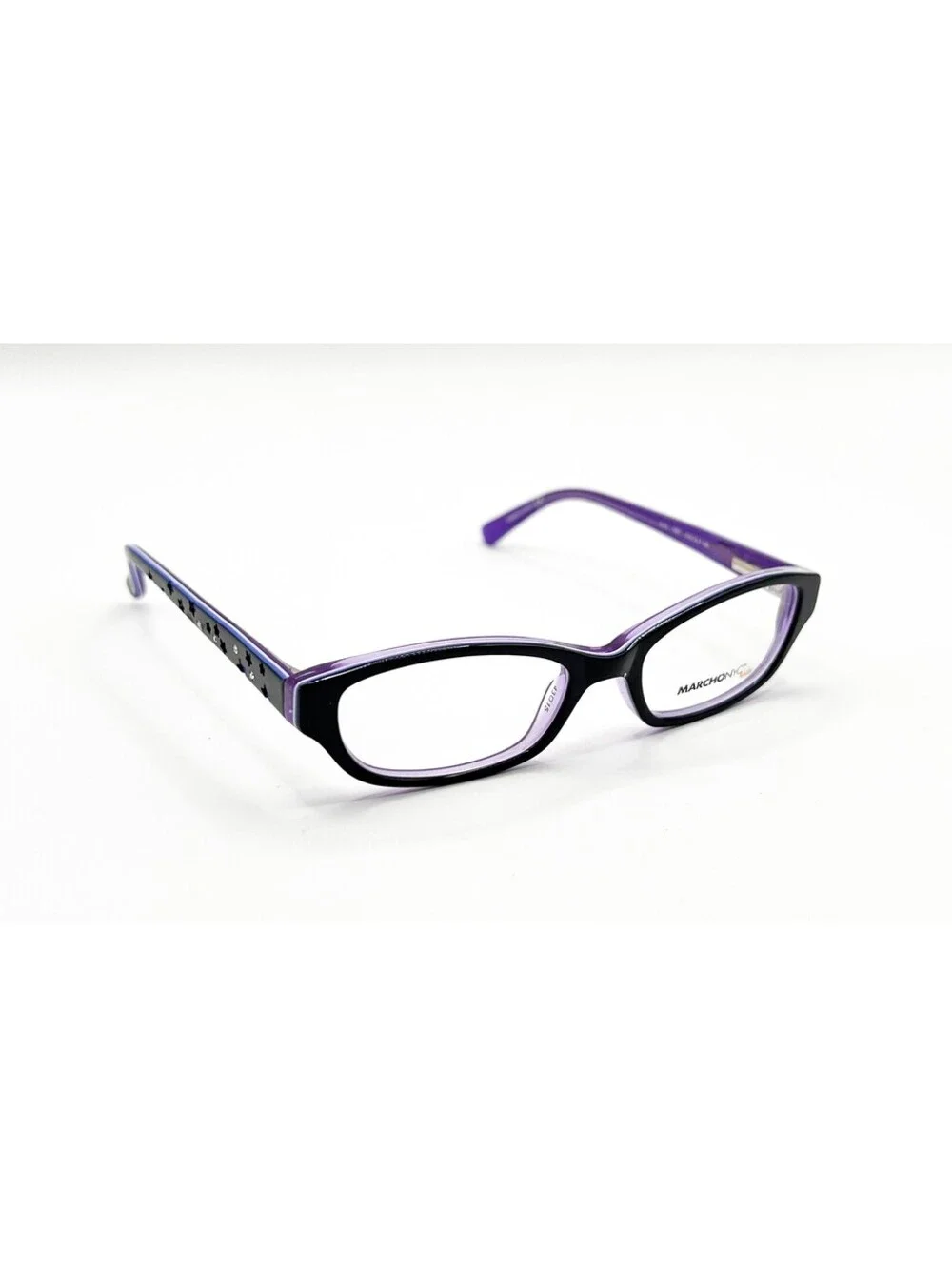Marchon Nyc Ava 007 Dark Black Iris Authentic Eyeglasses 43-15-120